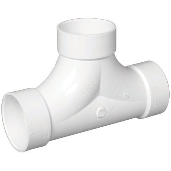 Charlotte Pipe 4 in. Hub X 4 in. D Hub PVC 2-Way Cleanout Tee 1 pk
